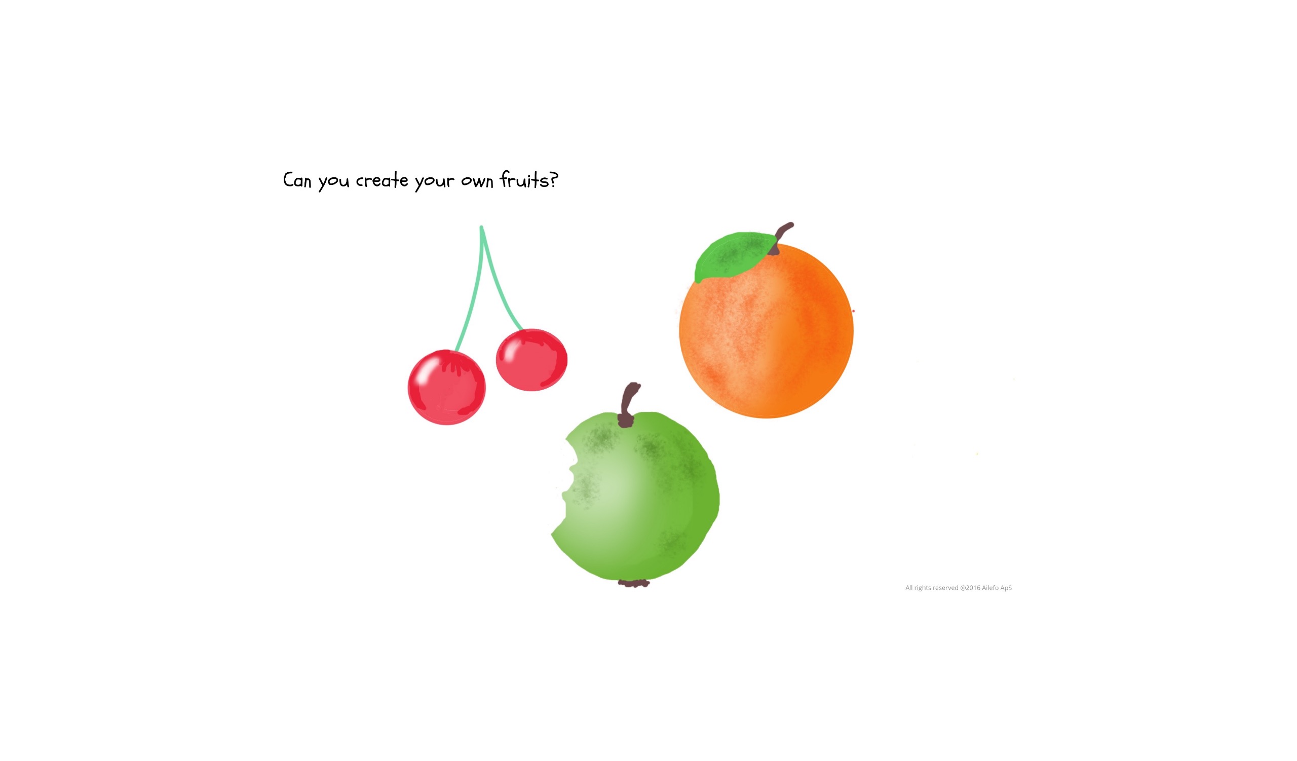 learning boards, fruits
